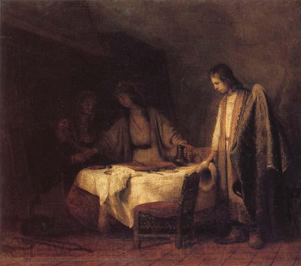 Samuel Dircksz van Hoogstraten Tobias's Farewell to His Parents Spain oil painting art